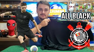 NOVA CAMISA DO CORINTHIANS ALL BLACK 20242025 I UNBOXING E DETALHES KIT MM [upl. by Mairym903]