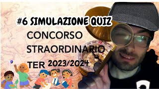 6 QUIZ CONCORSO STRAORDINARIO TER 2023 pedagogia psicopedagogia metodologia concorso scuola [upl. by Elatsyrk]