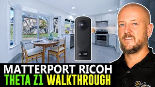 Matterport Ricoh Theta Z1 walkthrough of a 2053 sq ft house [upl. by Abernon]