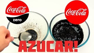 Cuánto azúcar tiene Coca Cola y CocaCola Zero [upl. by Annahsal]