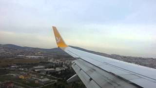 Plane Landing Wing View Royalty Free Footage [upl. by Purington]