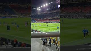 Visuale primo anello arancio laterale settore 149  fila 9  posto 21  Stadio San Siro [upl. by Kram]