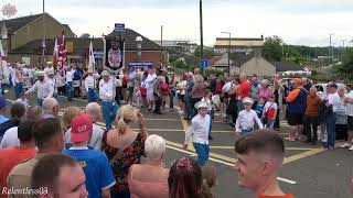 Harthill Loyalists FB  Central Scottish 12th Parade  Larkhall  080723 4K [upl. by Limoli]