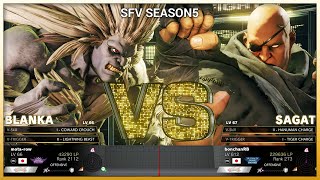 SFV Bonchan Sagat vs motarow Blanka [upl. by Ogg]