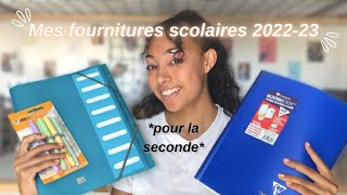 Mes fournitures scolaires 202223 Seconde Back to school [upl. by Odnomar682]