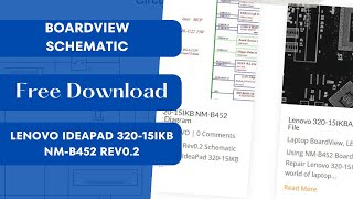 Lenovo IdeaPad 32015IKB NMB452 Rev02 Schematic Diagram and BoardView File [upl. by Salkcin351]