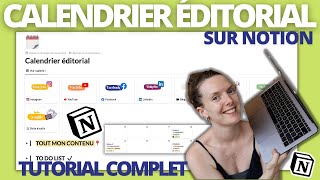 TUTO NOTION  Comment créer son calendrier éditorial de zéro  INSTAGRAM YOUTUBE PODCAST [upl. by Aikkin398]