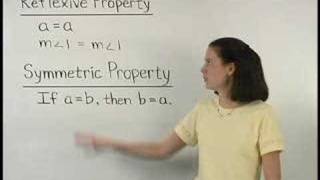 Reflexive Property and Symmetric Property  MathHelpcom [upl. by Wahlstrom29]