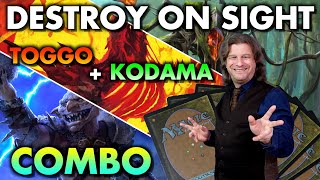 Destroy On Sight Toggo Goblin Weaponsmith  Kodamas Infinite Commander Combo  MTG [upl. by Sydel]