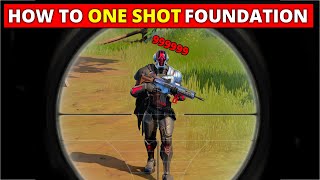 How to ONE SHOT the Foundation NPC in Fortnite Chapter 3 MYTHIC MKSEVEN ASSAULT RIFLE [upl. by Alarick]