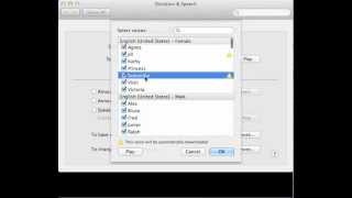 Mac OS X TTS TextToSpeech Voices [upl. by Natanoj149]