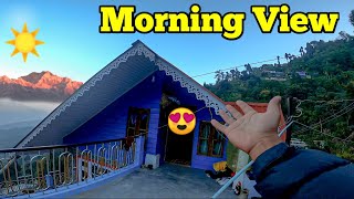 Homestay room tour in the village of Darjeeling  Best morning mountain sunrise View  Darjeeling [upl. by Colas337]