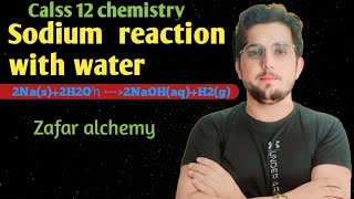 Sodium reaction with water  class 12  chemistry  exothermic reaction  zafar alchemy [upl. by Cupo188]