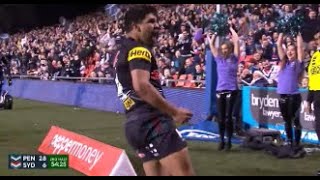 Tyrone Peachey try  Round 22 2016 v Sydney Roosters [upl. by Ahserak598]