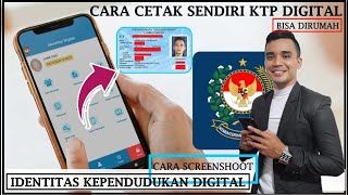 Cara Cetak KTP Digital  Cara Screenshoot Aplikasi Identitas Kependudukan Digital [upl. by Nanahs242]