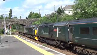 Par Railway Station 4309843156 Castle Drags 57605 Sleeper Pass P1 VERY LATE 5Z50 on 10th July 2024 [upl. by Tynan]