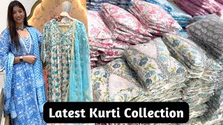 NEW LATEST JAIPURI STYLE KURTIS SET IN WHOLESALE PRICE MARKET  KURTI REAL WHOLESALER [upl. by Tobi]