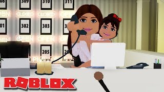 TAKE YOUR DAUGHTER TO WORK DAY Olive comes to Amberry Hotel  Bloxburg Family Roleplay [upl. by Puto]