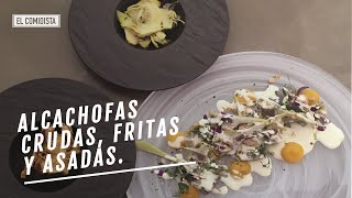 EL COMIDISTA  Alcachofas crudas fritas y al horno [upl. by Eetnahs]