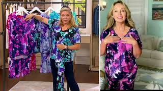 Carole Hochman DolmanSleeve Top and Cropped Pant Pajama Set on QVC [upl. by Anaeda]