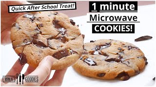 1 Minute Microwave CHOCOLATE CHIP COOKIE  The EASIEST Chocolate Chip Cookies Recipe [upl. by Bollen]