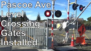 Gates now Installed  Pascoe Ave Level Crossing  Mana  Kapiti Line [upl. by Pears]