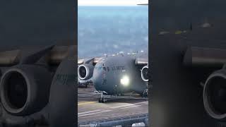 Can C17 Takeoff From Aircraft Carrier msfs2020 c17globemaster takeoff [upl. by Okia]