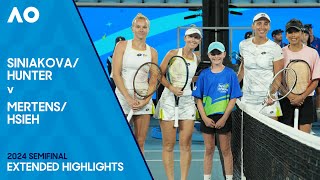 HunterSiniakova v HsiehMertens Extended Highlights  Australian Open 2024 Semifinal [upl. by Aicelet]