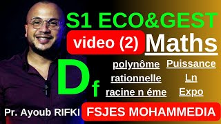 RIFKI ACADEMY Video2 Domaine de definition MATHS S1 ECOGEST FSJES MOHAMMEDIA [upl. by Deina]