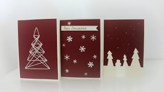 Weihnachtskarten basteln  DIY  Christmas Cards [upl. by Esiom]