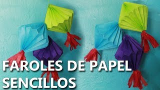 LINDAS LAMPARAS DE PAPEL  COMO HACER FAROLES DE PAPEL  Paso a paso [upl. by Nileak853]