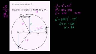 Teorema de Pitagoras y radios de círculos [upl. by Martella]