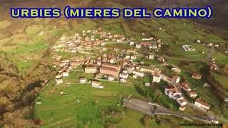 Urbies  Mieres del Camino  a vista de drone [upl. by Odlonyer993]