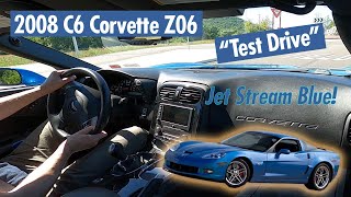 2008 Jet Stream Blue Corvette C6 Z06 Extended Test Drive  Tobin Motor Works [upl. by Eetse885]