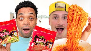 Worlds Spiciest Noodles Challenge w Devonte [upl. by Bremer838]