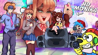 Friday Night Funkin but MONIKA HD meets HD SENPAI FNF Mods 65 [upl. by Moscow]