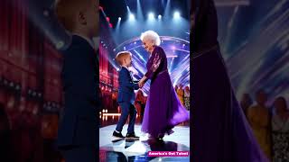 Grandmother and grandson on stage on Americas Got Talent [upl. by Arva]