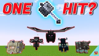 Can Mace ONEHIT Every BOSS in Minecraft Ender Dragon Wither Warden [upl. by Pastelki]