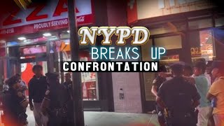 NYPD Breaks Up Confrontation With Venezuelan Migrants Throwing Things At Lone Black American [upl. by Justicz]