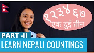 6 Learn Nepali for Beginners  Nepali Counting Part II  Ek duee teen 1100 [upl. by Annaoj355]