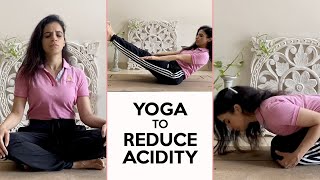 Yoga to control Acid Reflux  5 Asanas to reduce Acidity  Yoga with Mansi  Fit Tak [upl. by Akimik805]