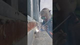 Structural welding Galvanize welding structural steel [upl. by Idarb356]