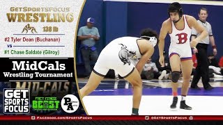 1 Chase Saldate vs 2 Tyler Dean  2019 MidCals 138lb Finals [upl. by Attenhoj]