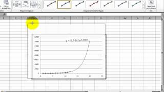 Excel  exponentieller Trend EXP und VARIATION  exponentielle Trendlinie [upl. by Nylyaj]