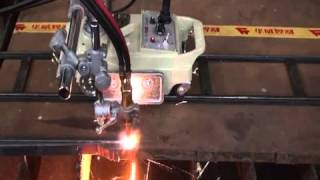 CG130 Straight Line Track Guide Oxyfuel Flame Gas Cutter Cutting Machine By HUAWEI [upl. by Lotta]