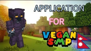 This is my application for VEGAN SMP😱✅  Ft NepizBoy [upl. by Euk]