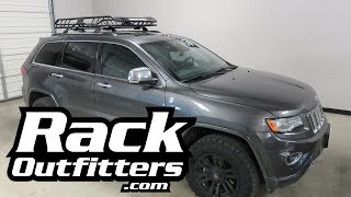 Jeep Grand Cherokee with Rhino Rack Large XTray Roof Rack Cargo Safari Basket Cage [upl. by Franciska]