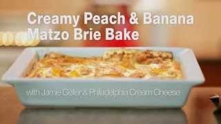 Creamy Peach amp Banana Matzo Brei Bake Kosher For Passover Recipe  Joy of Kosher [upl. by Paula260]