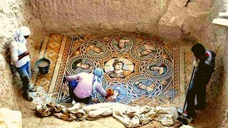 Beautiful 2200 year old mosaics discovered in ancient Greek city [upl. by Marchal]