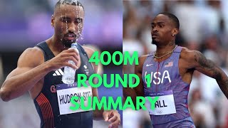 400M Men’s Round 1 Summary Paris Olympics 2024 [upl. by Treharne]